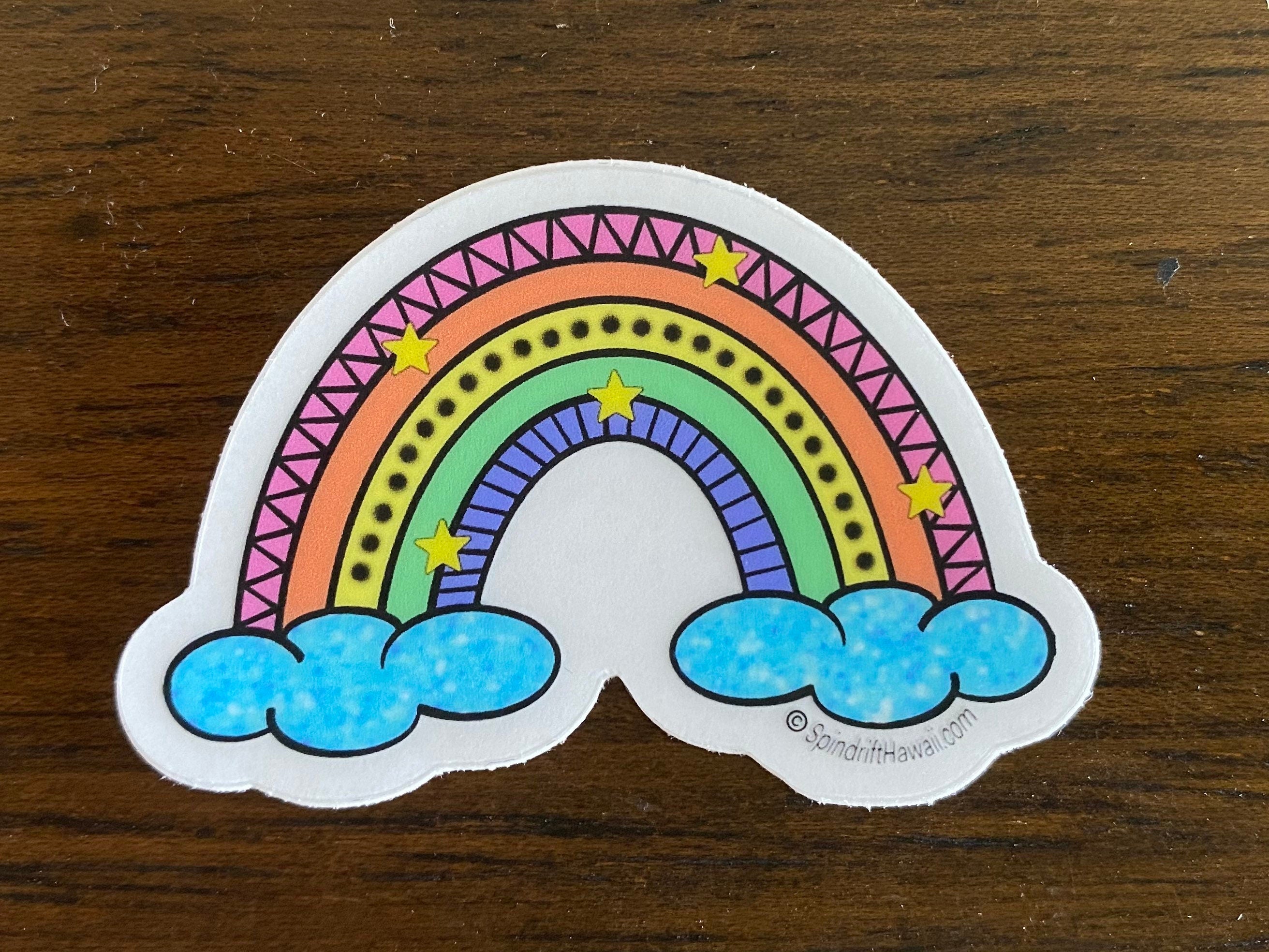 Rainbow Clear 2” Vinyl Die Cut Sticker