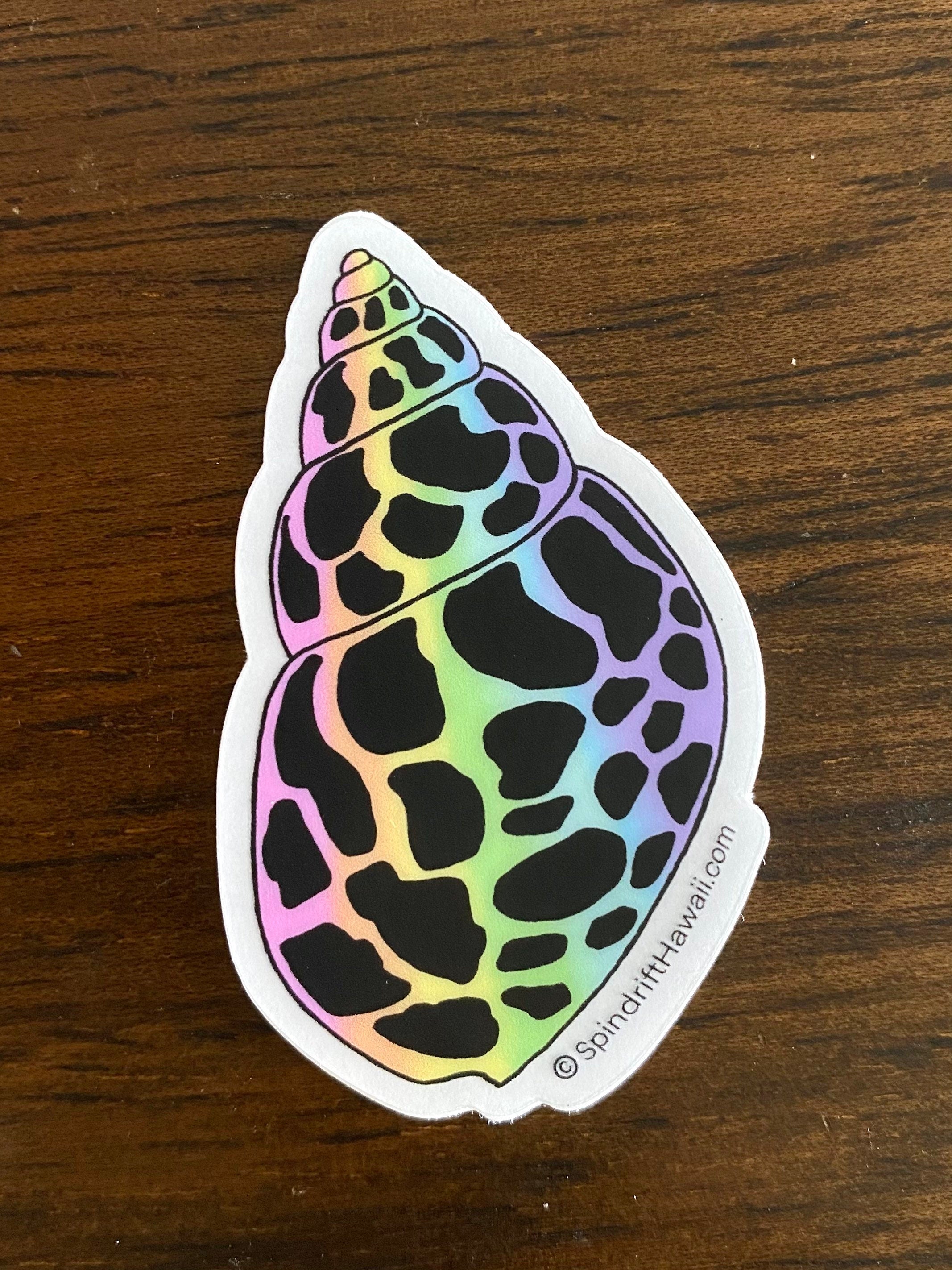 Rainbow Babylon Shell Clear 2” Vinyl Die Cut Sticker