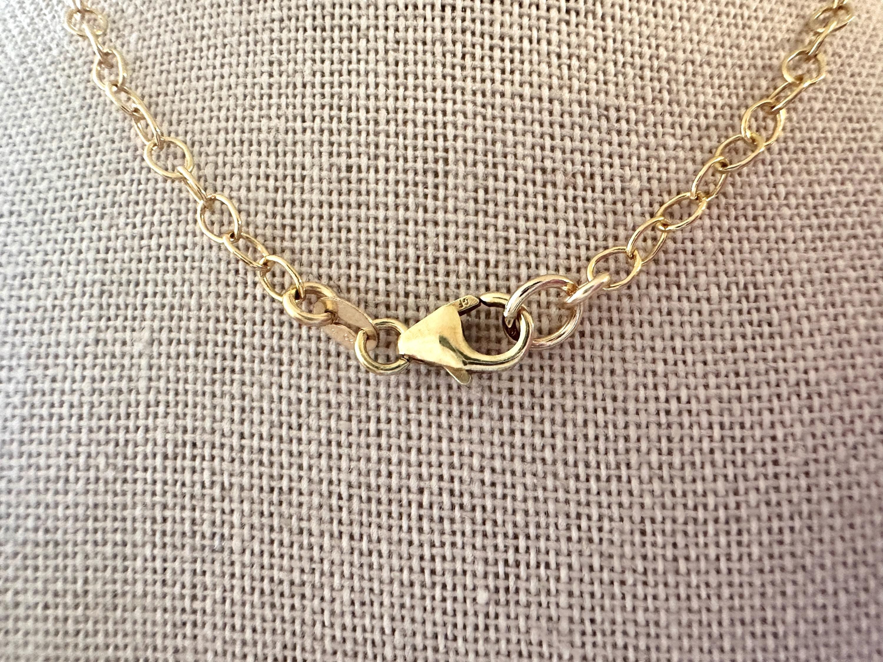 Freshwater Pearl Coin, Handpicked Shells, Coral and Sparkling Cubic Zirconia Charm Necklace on 14K Gold Filled Chain