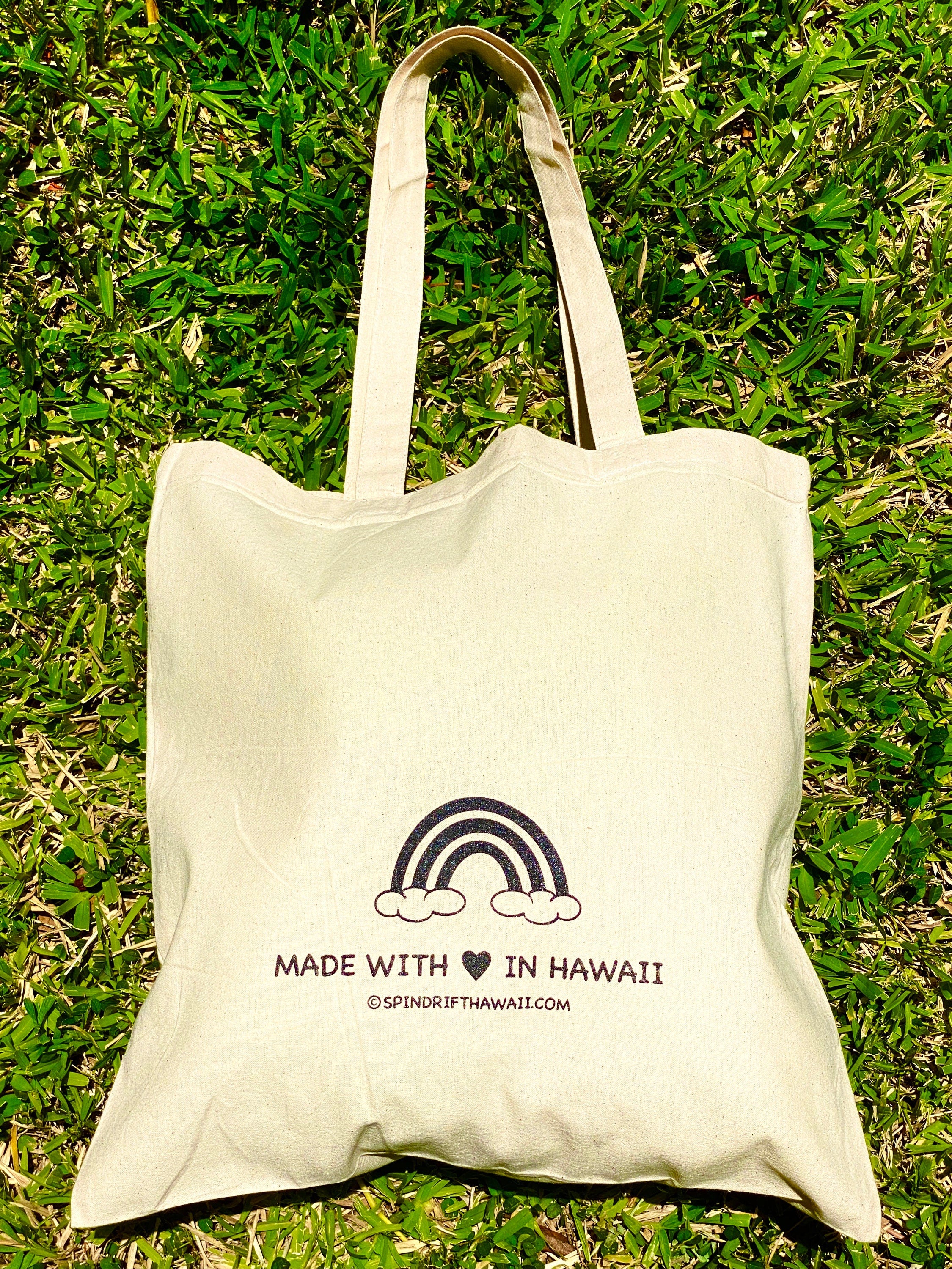 Sea Shell Screen Print Cotton Canvas Tote Bag Reusable Washable Lightweight