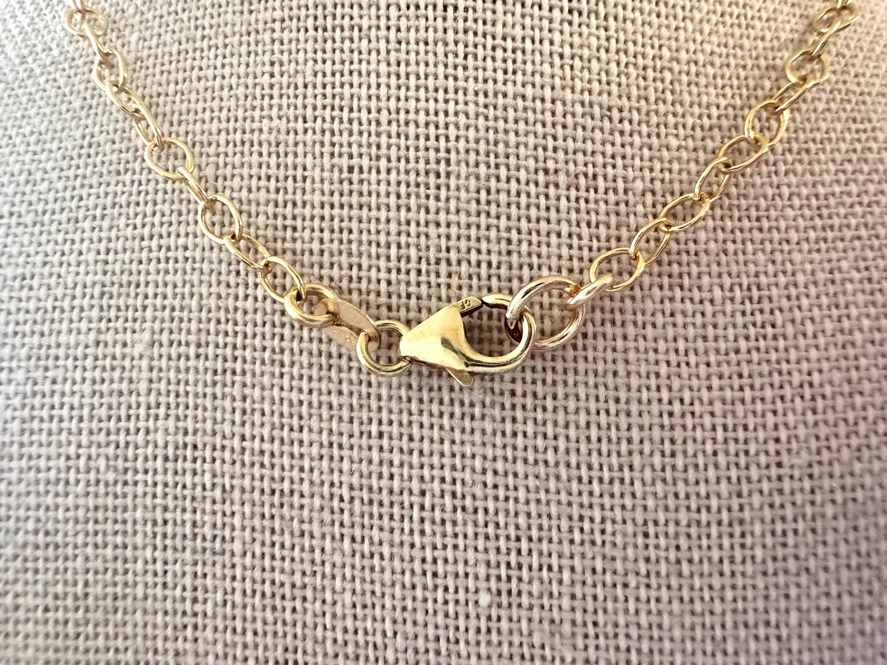 Fish Charm, Freshwater Pearl and Sparkling Cubic Zirconia Charm Necklace on 14K Gold Filled Chain